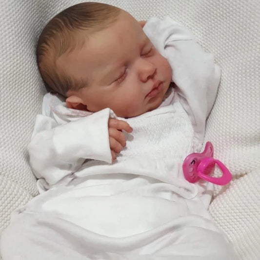 19Inch Finished Reborn Baby Dolls Loulou Already Painted Silicone Vinyl Cloth Surprise Toys Figure for Girls Christmas Gift