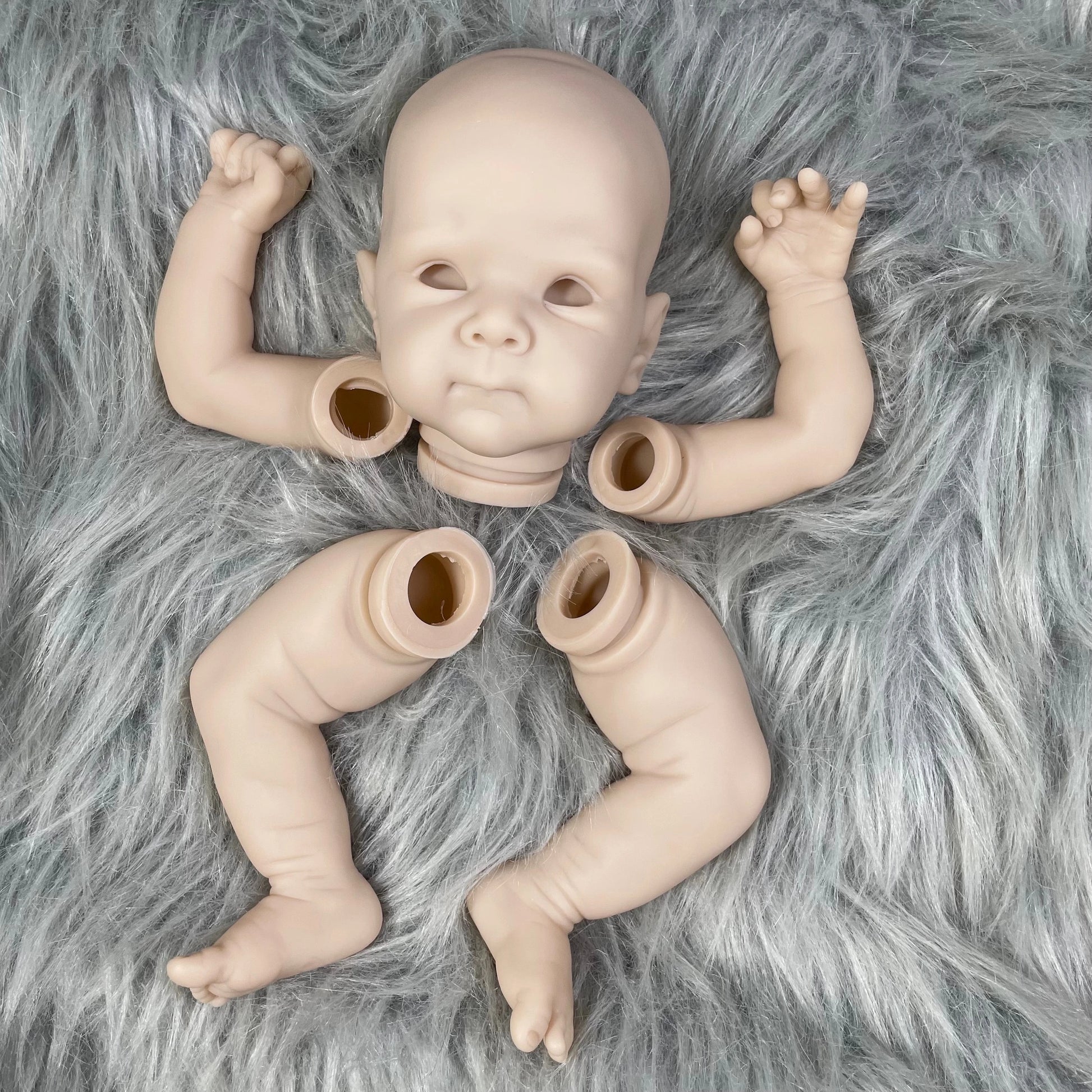 18-Inch Bettie Reborn Doll Kit - Lifelike Unfinished Vinyl Doll with Cloth Body in Fresh Color