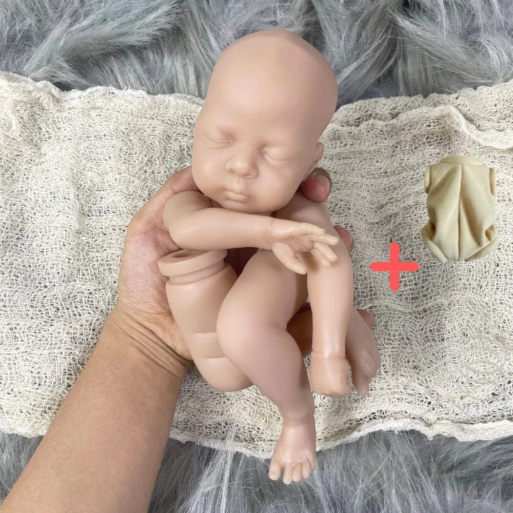 12 Inches Mini Bebe Reborn Kit Luna Reborn Baby Vinyl Doll Kit Unpainted Unassembled Doll Parts DIY Blank Reborn Doll Kit