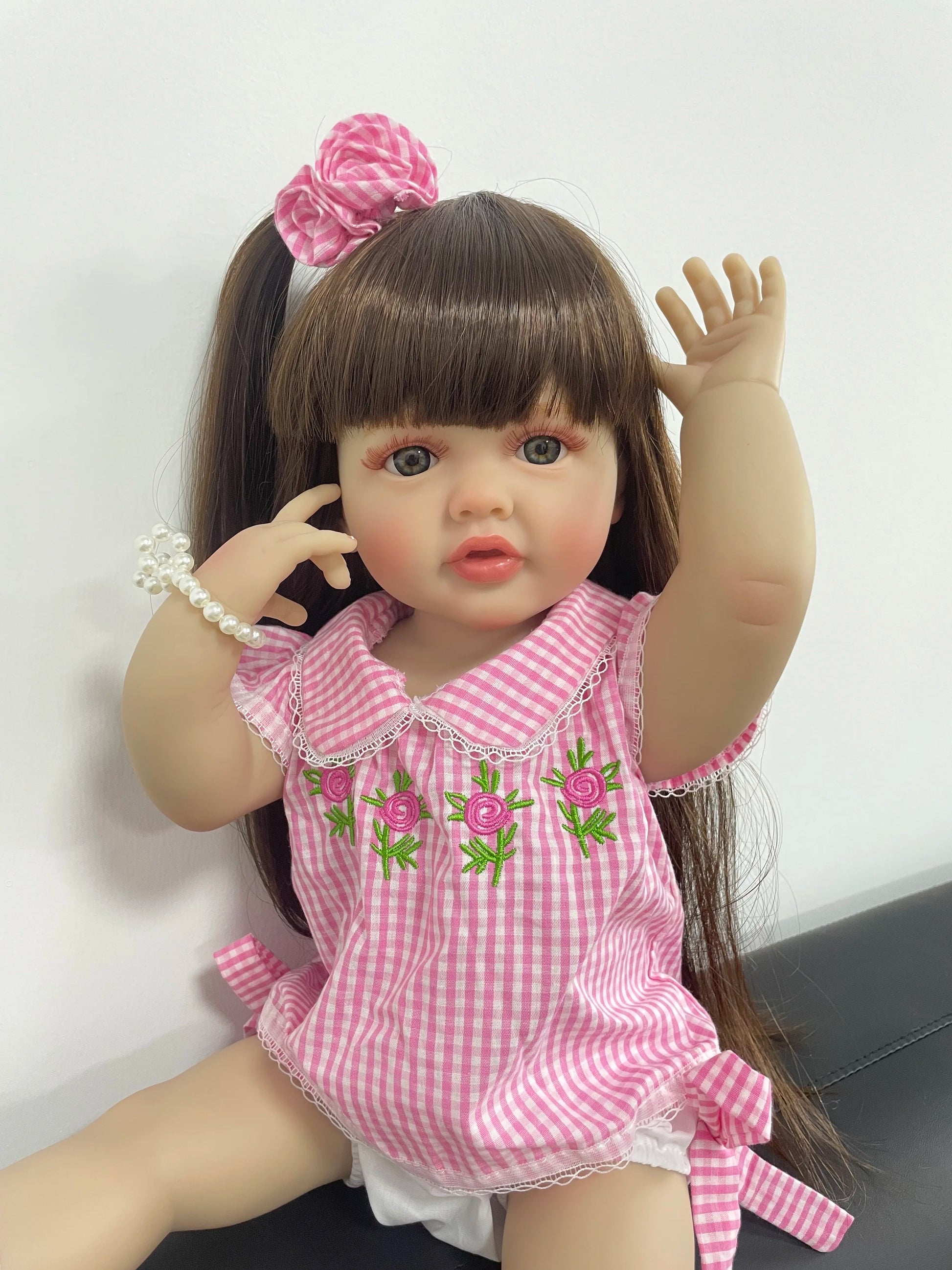 55CM 22Inch Full Silicone Vinyl Reborn Baby Betty Doll Lifelike Girl Cute Princess Toddler Bebe Birthday Christmas Gift