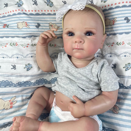 18 Inch Bettie Full Body Vinyl Girl Washable Reborn Baby Doll with Painted Lifelike Hair Bebe Reborn Christmas Toys