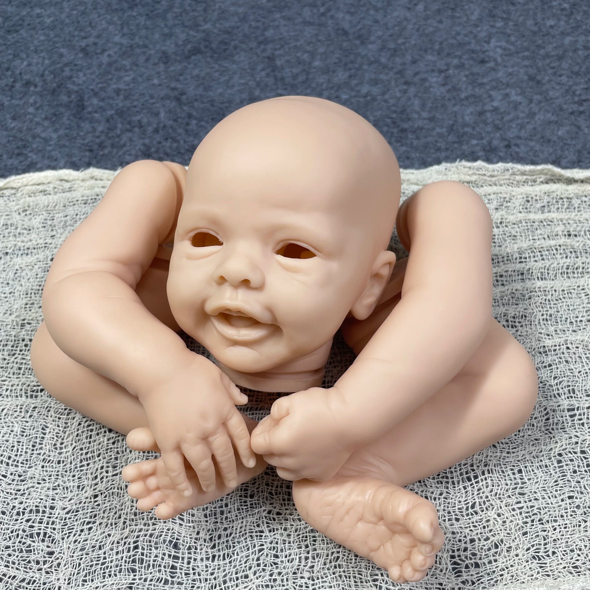 New Arrivals 17 Inch Reborn Kit Blossom with Engraved Name and COA Reborn Baby Vinyl Doll Kit Unpainted Doll Parts DIY Doll Mold