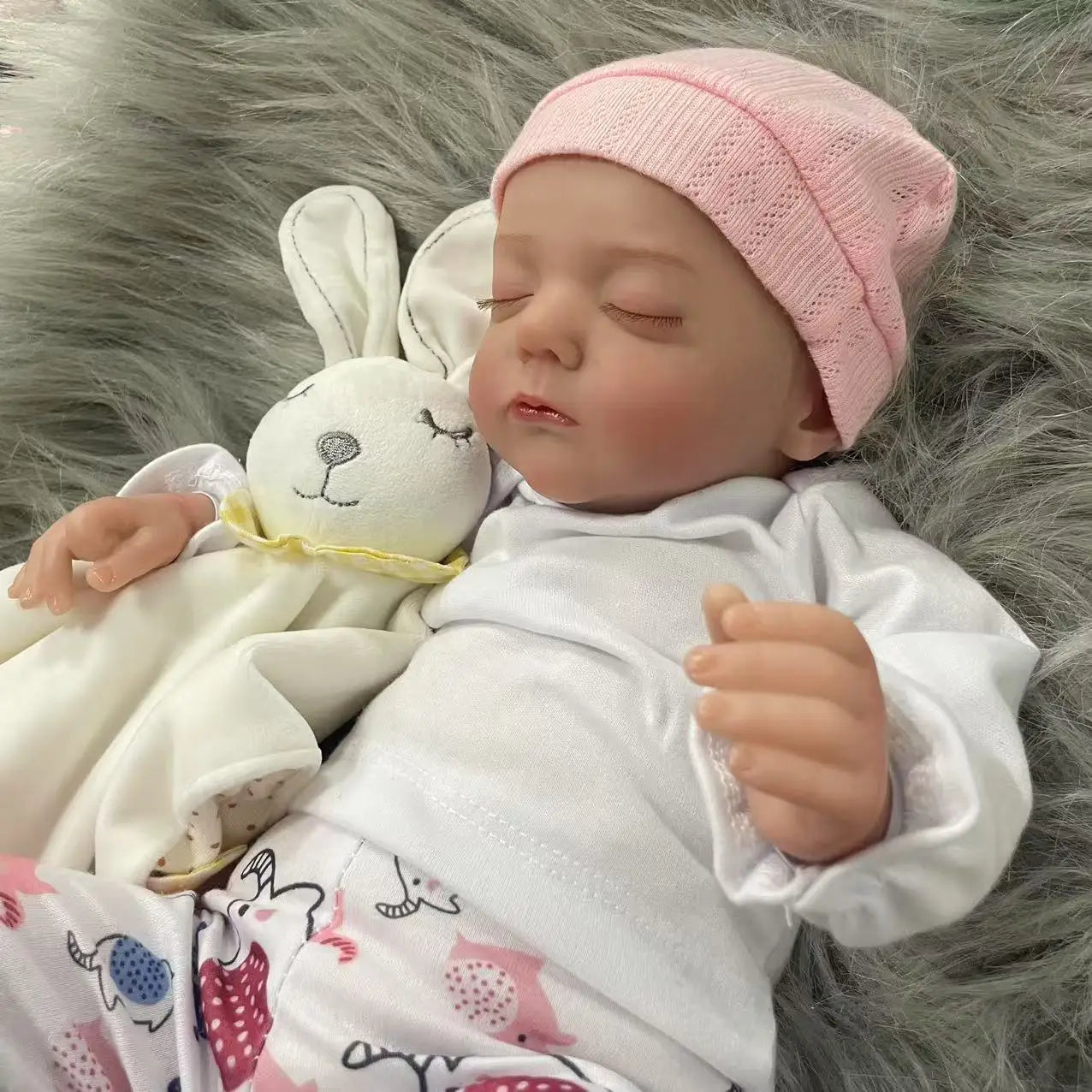 20 Inches Finished Reborn Baby Doll Alessia Lifelike Painted 3D Skin Tone Visible Veins Newborn Toy Christmas Gift for Girls