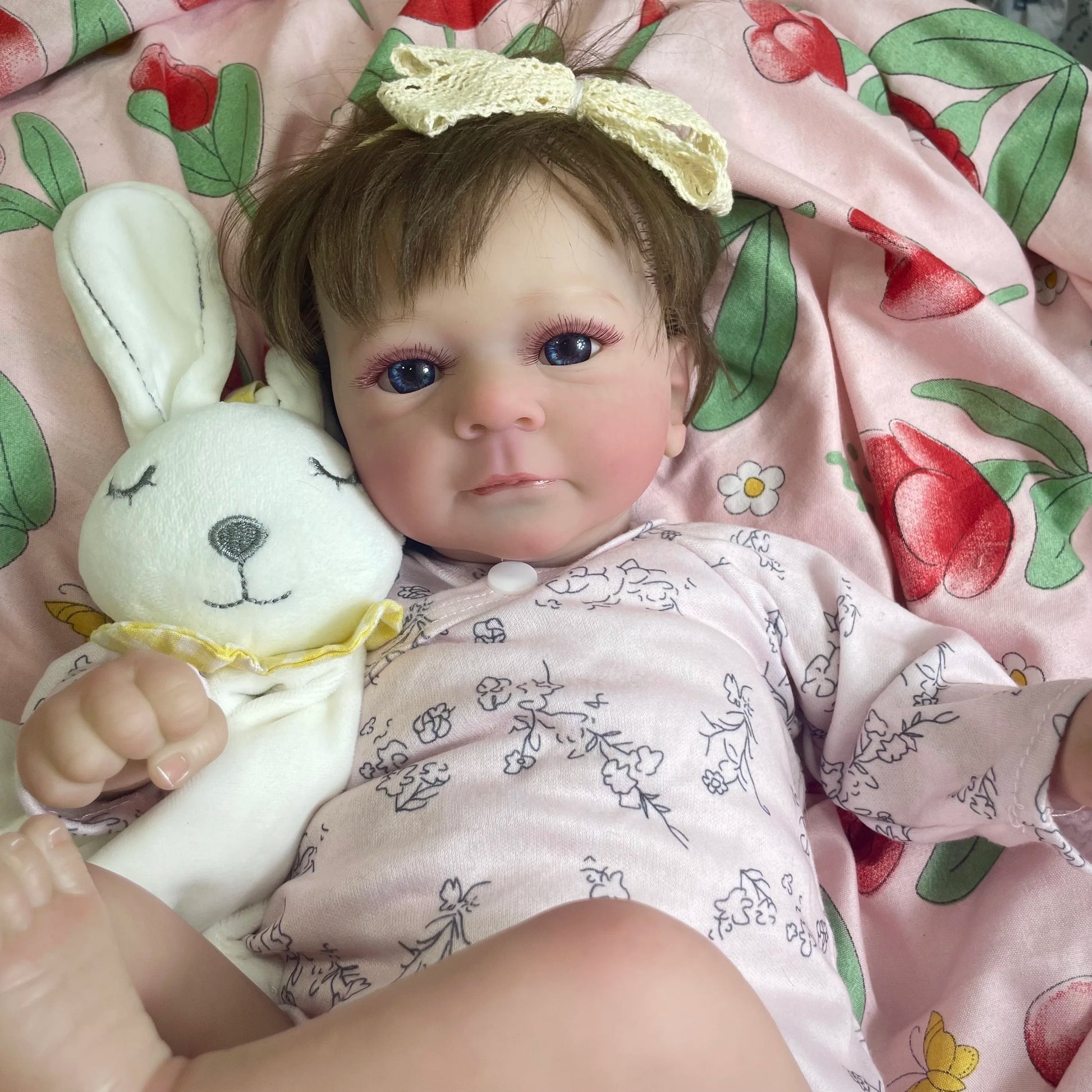 17-18Inch Finished Reborn Dolls Felicia Silicone Vinyl or Cloth Doll Lifelike Adorable Newborn Girl Best Christmas Gift