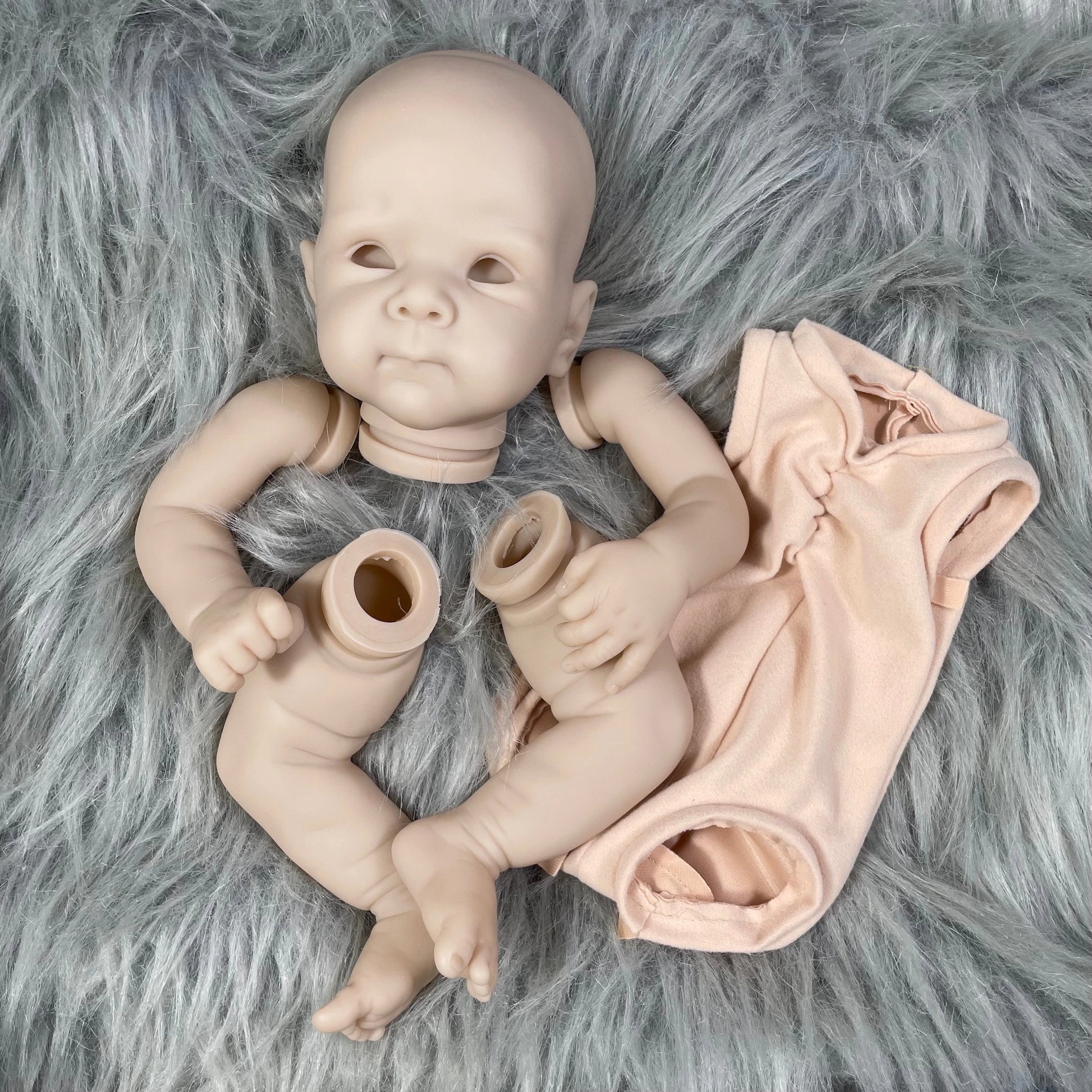 18-Inch Bettie Reborn Doll Kit - Lifelike Unfinished Vinyl Doll with Cloth Body in Fresh Color