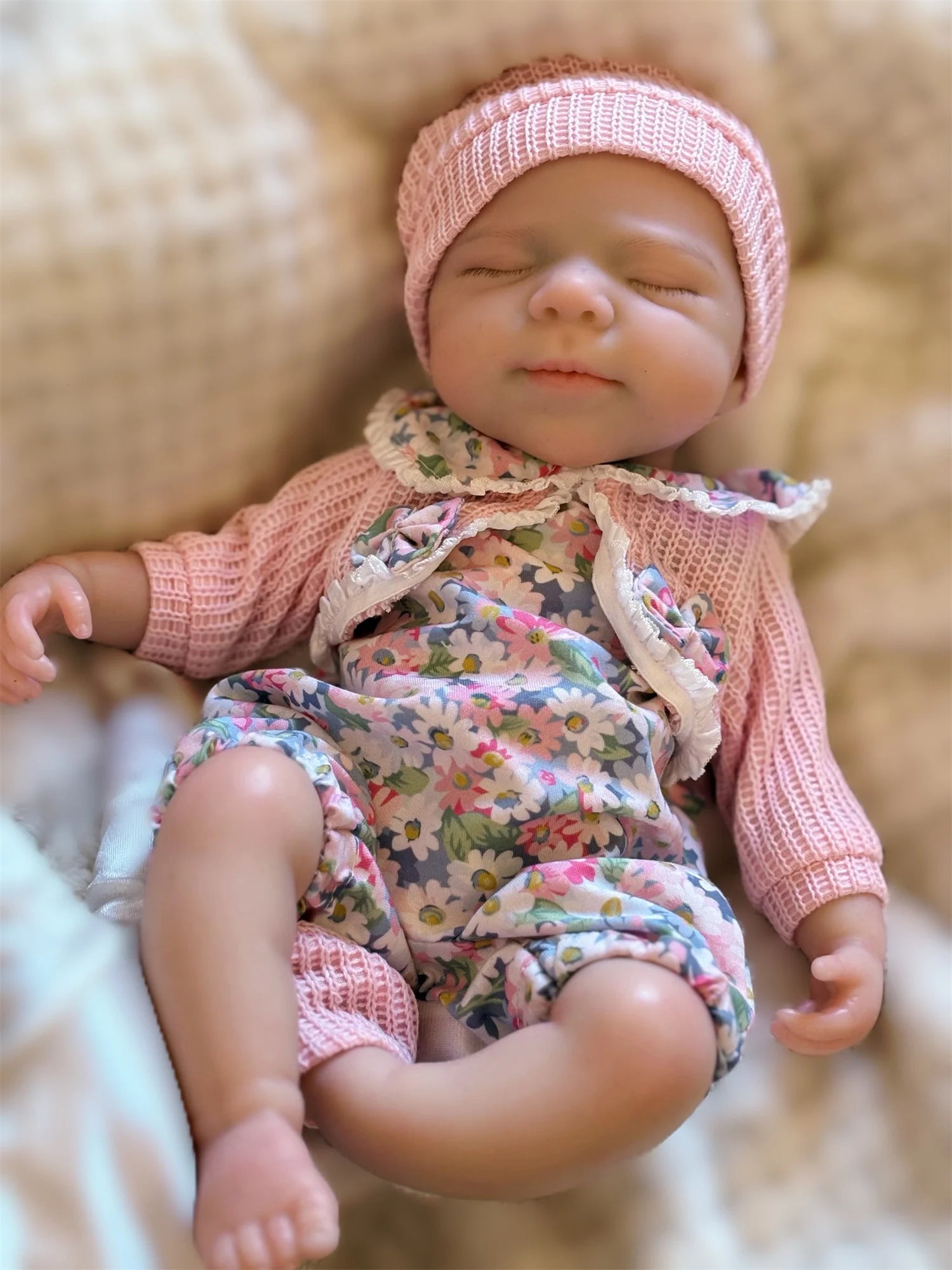 Open Mouth 33Cm Pascale Full Body Silicone Reborn Girl Doll with Painted Skin Washable Soft Touch Newborn Girl Silicone Doll