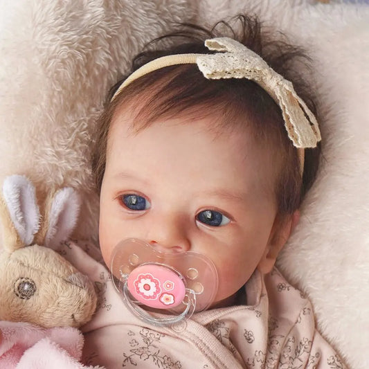 17-18Inch Finished Reborn Dolls Felicia Silicone Vinyl or Cloth Doll Lifelike Adorable Newborn Girl Best Christmas Gift