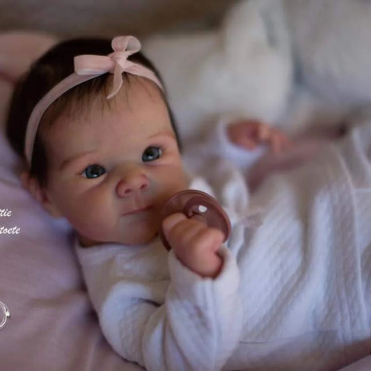 18-Inch Bettie Reborn Doll Kit - Lifelike Unfinished Vinyl Doll with Cloth Body in Fresh Color