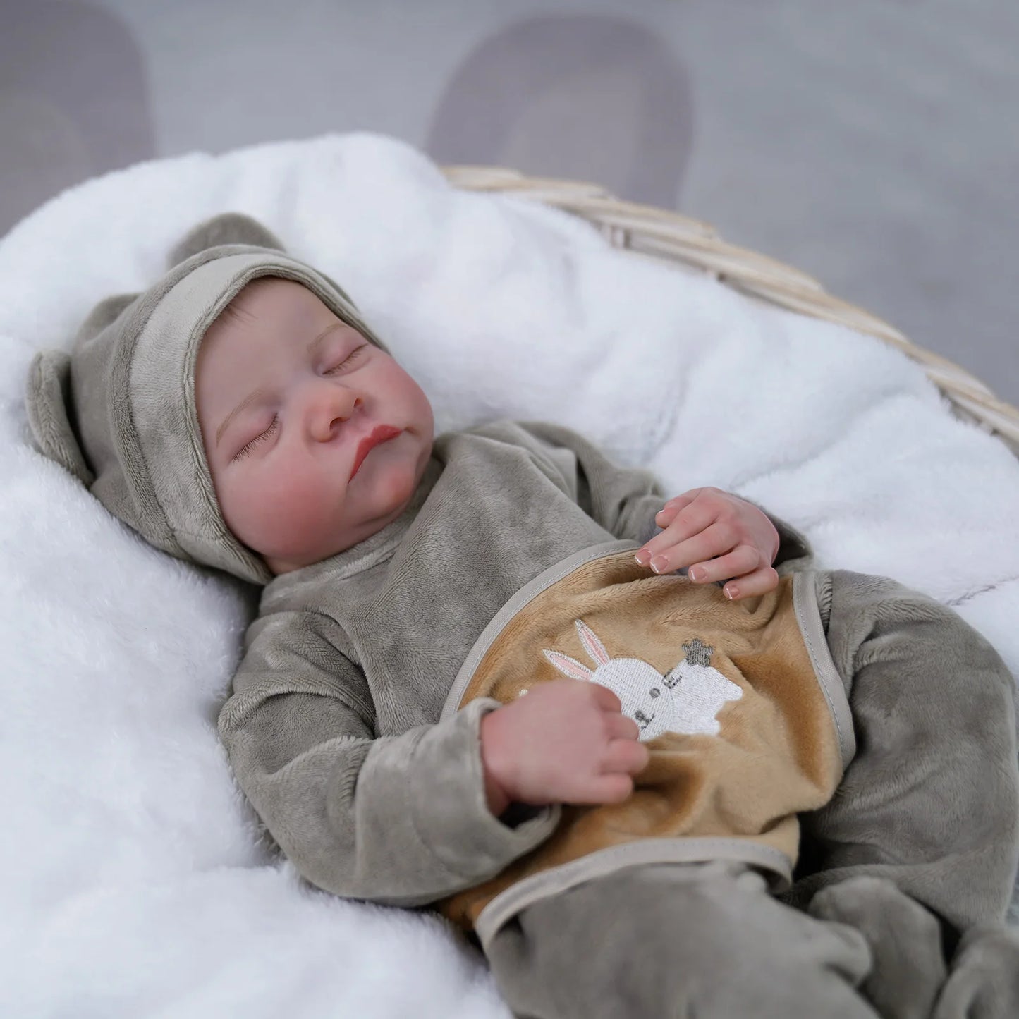 46CM Reborn Baby Doll Levi Mixed Silicone Vinyl or Cloth Doll Finished 3D Painted Skin Veins Art Collection Doll Gift for Girls