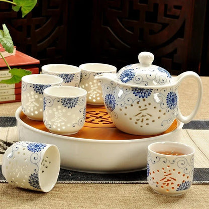 Kung Fu Teapot, Ceramic Puer, 350ml, Chinese Retro Style